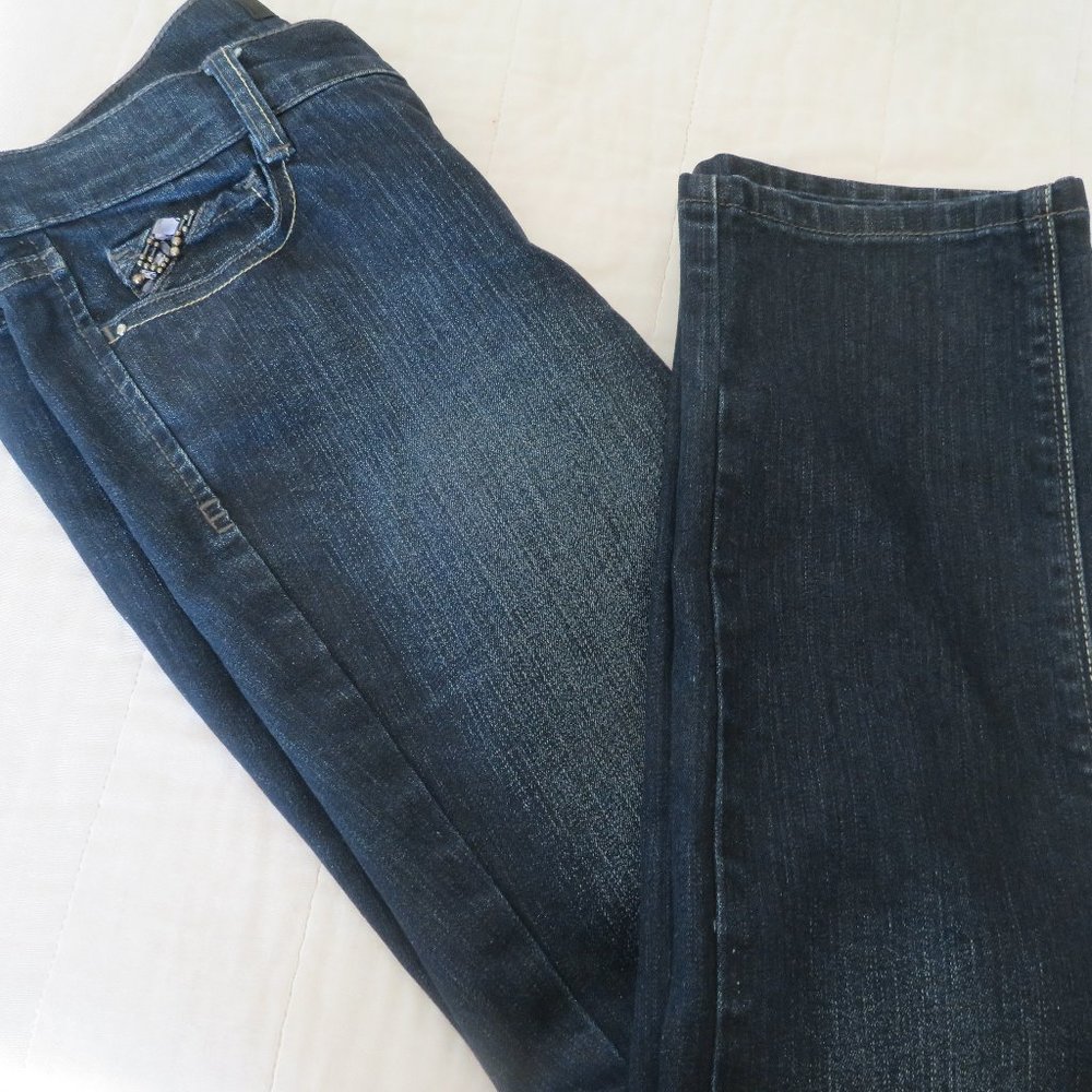 WHBM‎ Bejeweled Pocket Blue Jeans